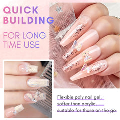 Makartt gel extension builder in action with sculpted nails
