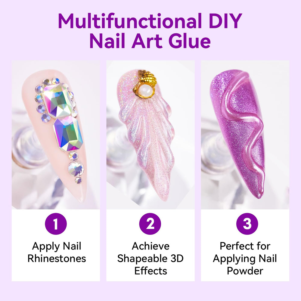 Makartt crystal nail glue for salons ensures precise gem placement