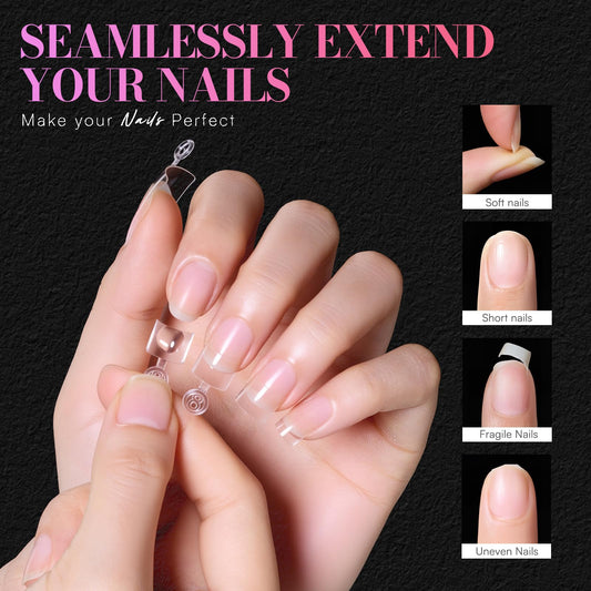 Makartt half-cover nail tips close-up highlighting natural fit for nails