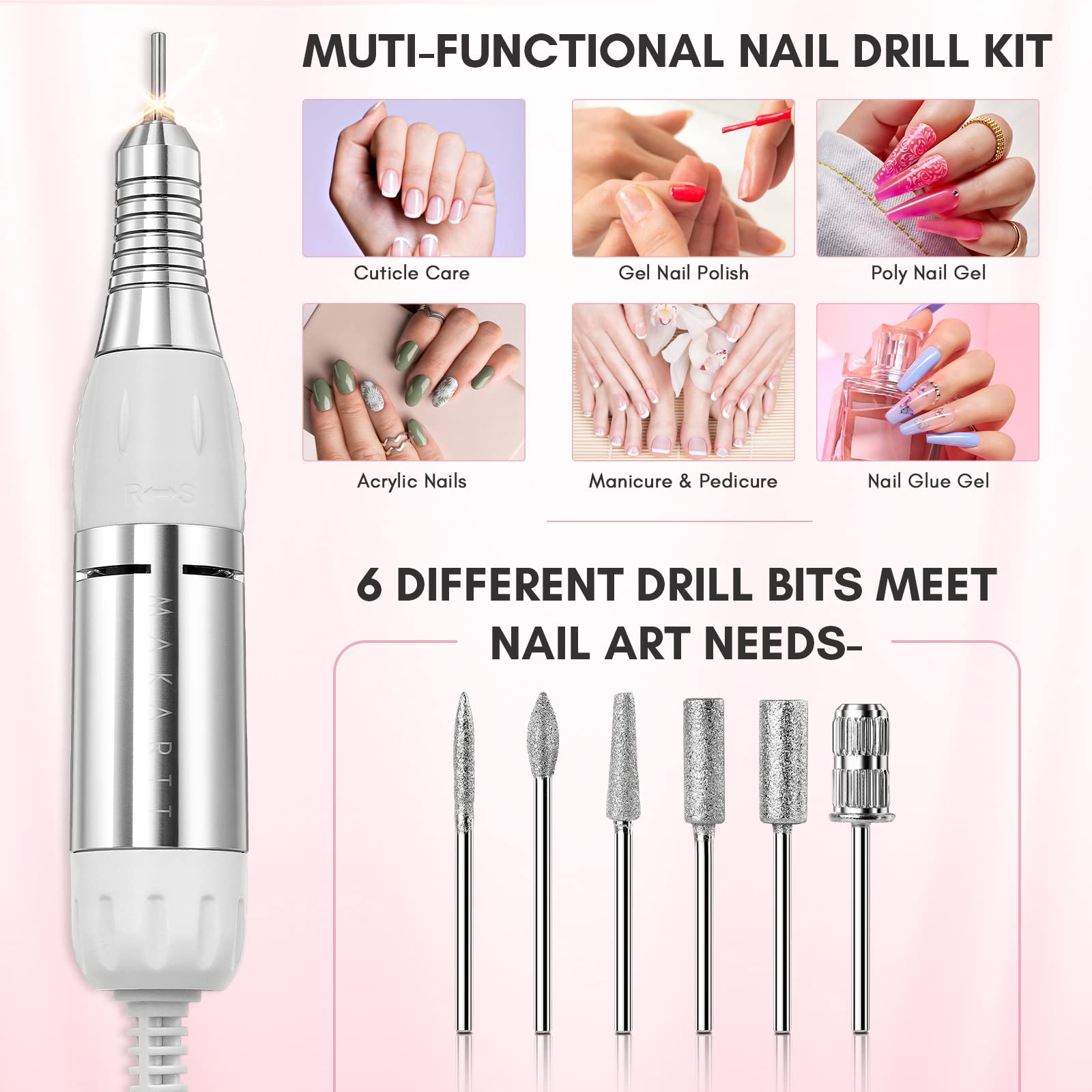 Makartt drill bits 3/32inch shank for versatile shaping.