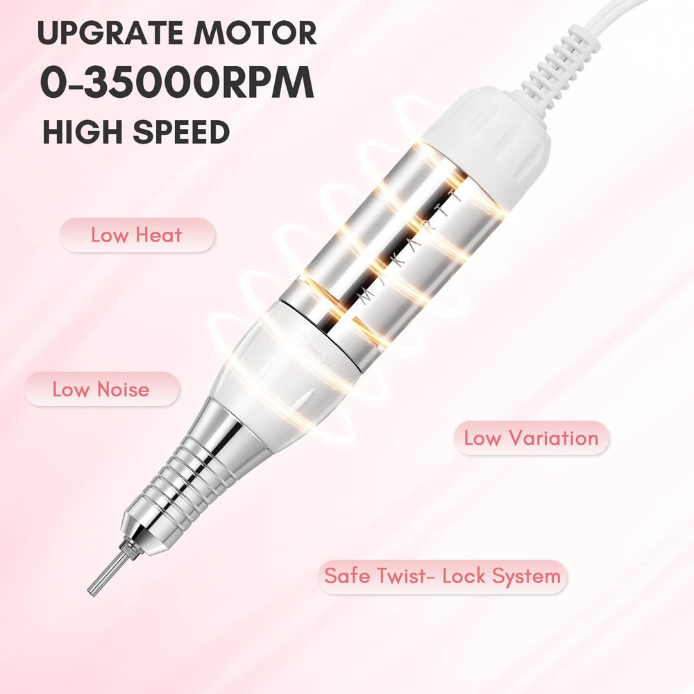 Makartt nail drill foot pedal enabling hands-free operation.