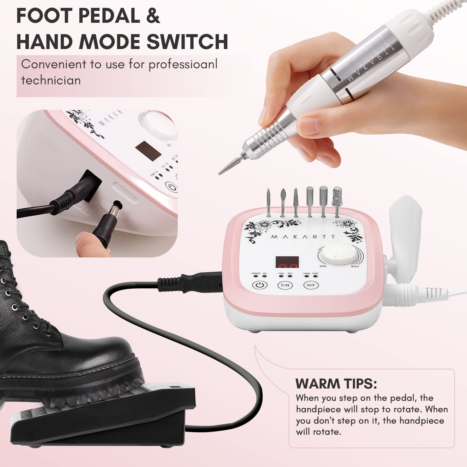Makartt handpiece holder keeping tools neatly organized.