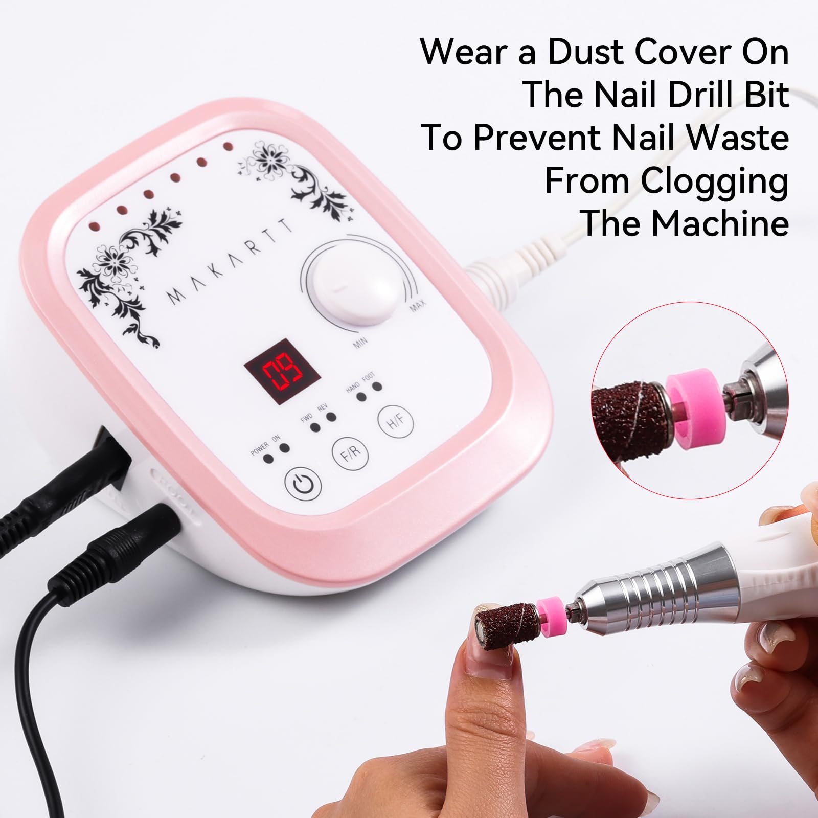 Makartt nail sanding bands included for smoothing surfaces.