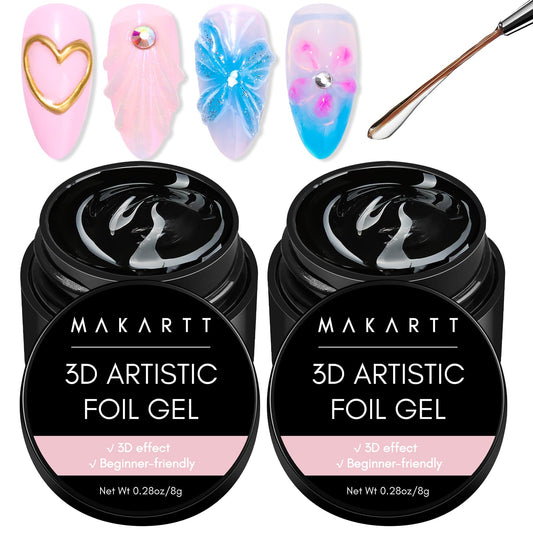 Makartt Nail Foil Glue for 3D transfer with a vivid nail art effect