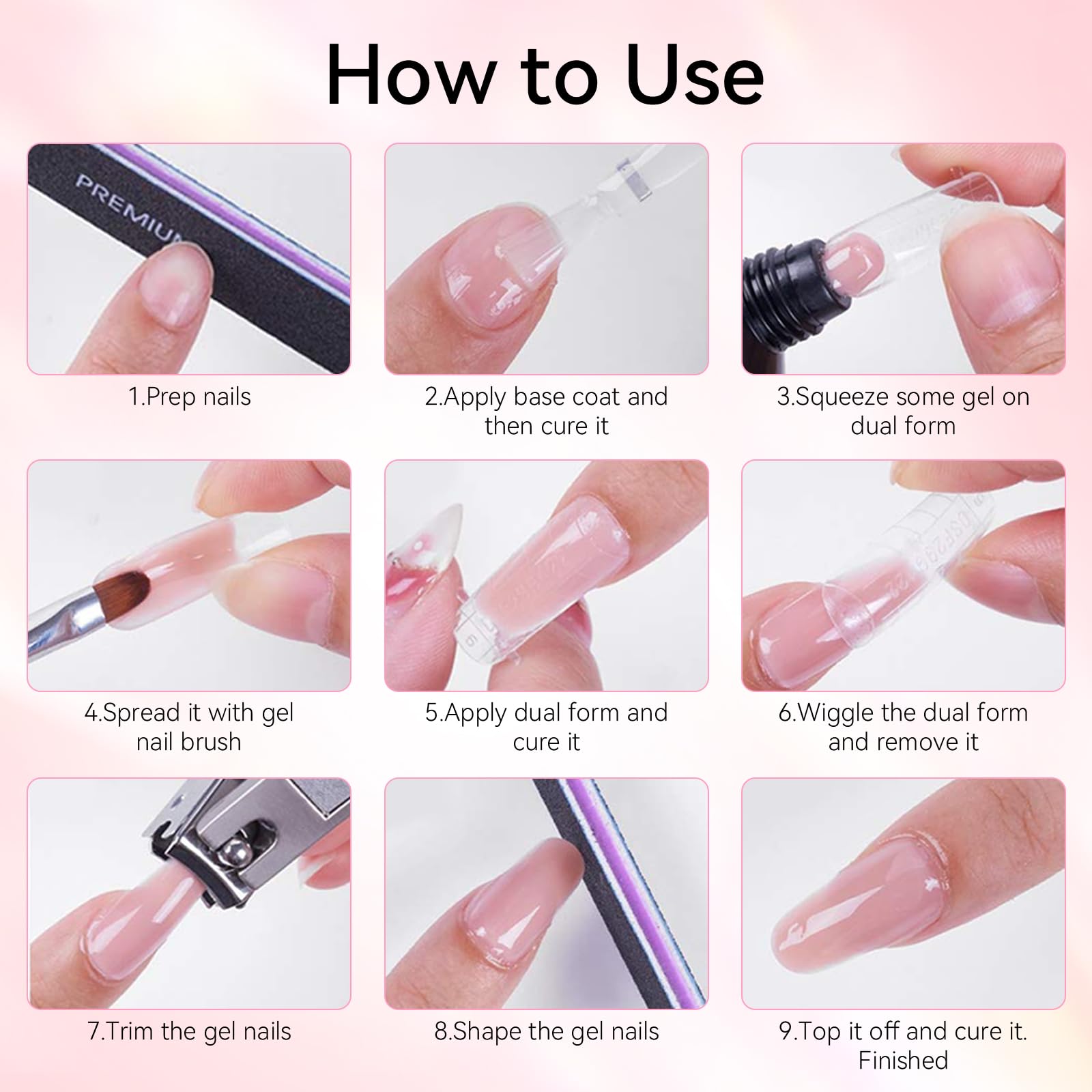 Makartt gel removal guide showing safe filing steps