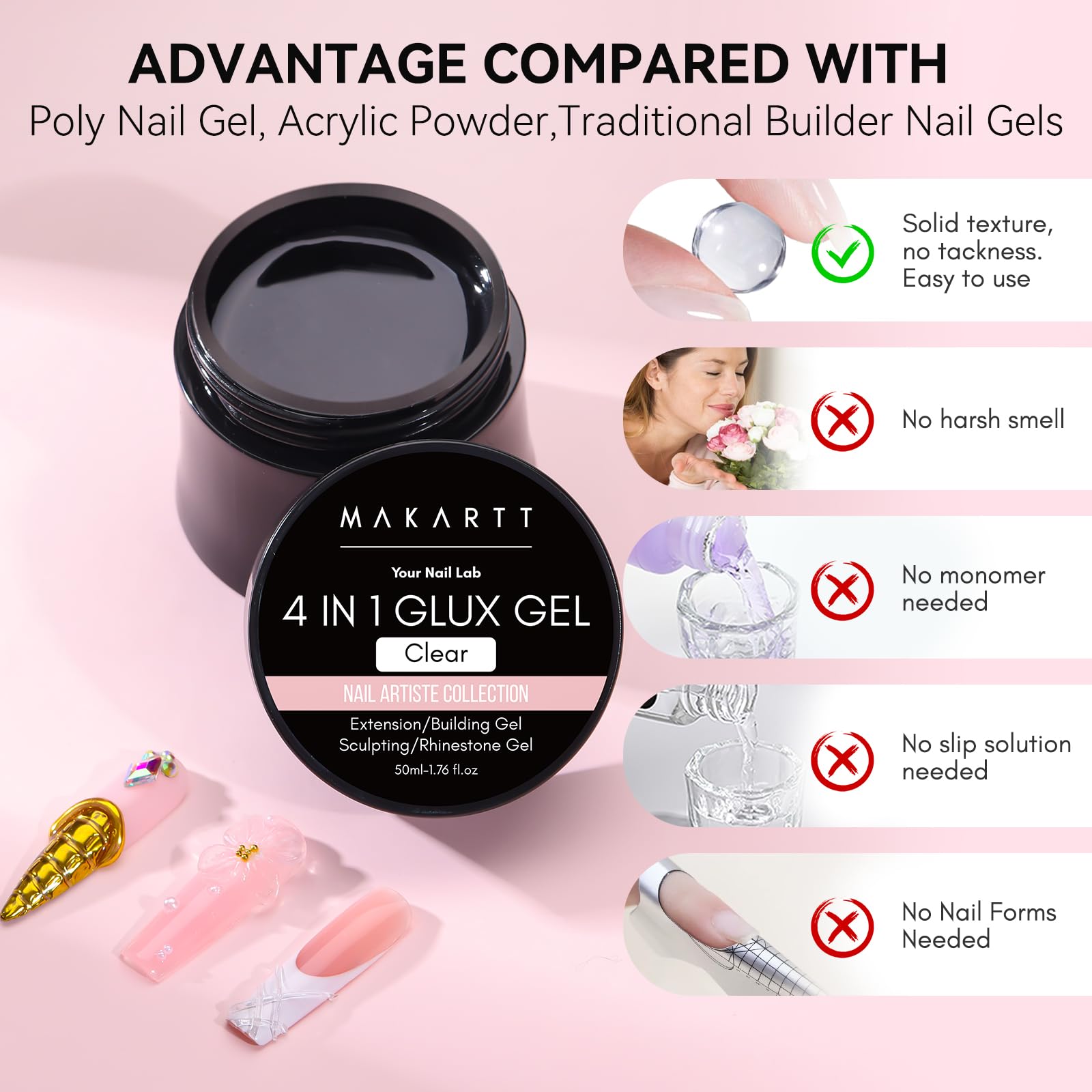 Makartt rhinestone glue gel keeps decorations in place