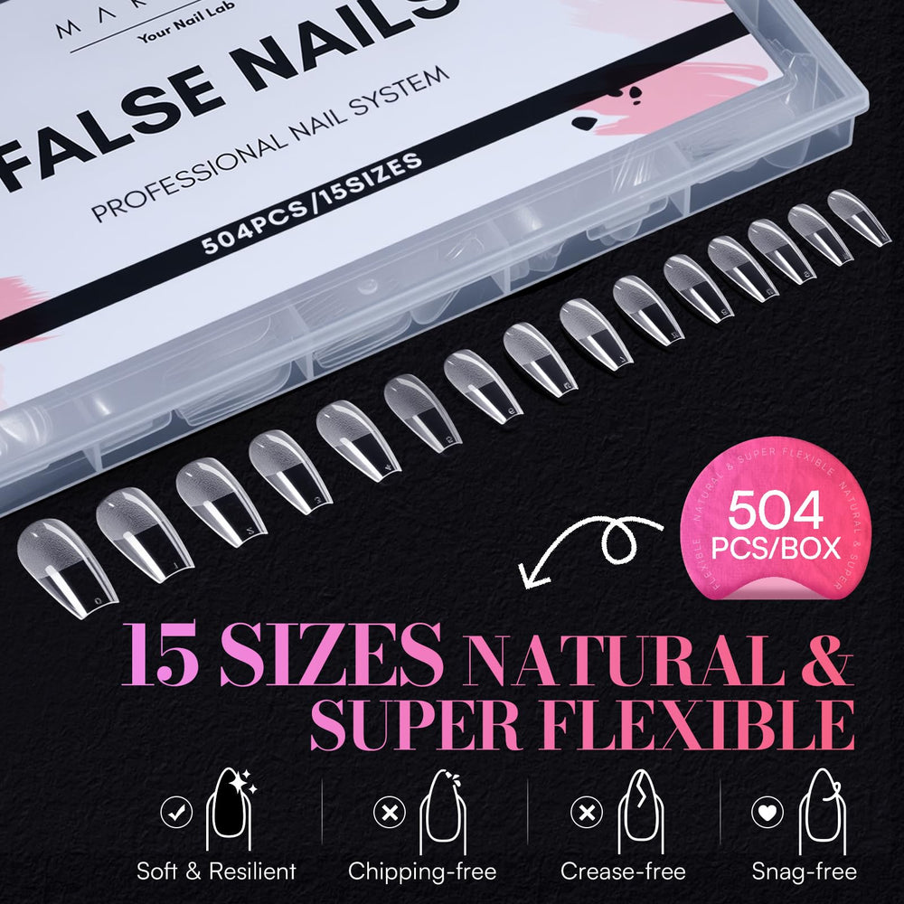 Makartt odorless coffin nail tips suitable for sensitive users.