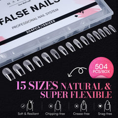 Makartt odorless coffin nail tips suitable for sensitive users.