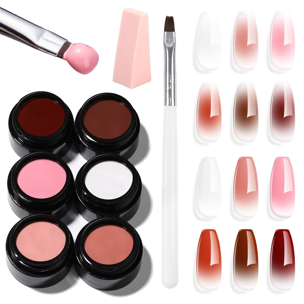 Makartt Ombre Gel Nail Kit with shades and tools for ombre nails.
