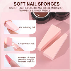 Six blush-tone Makartt ombre gel swatches for gradient planning.