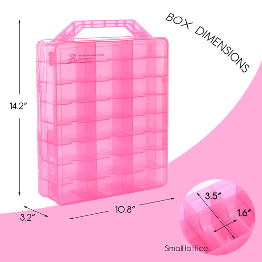 Makartt pink organizer side view shows compact, space-saving design for desks or vanities.