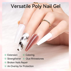 Makartt poly nail gel set pastel blue swatches for delicate nail art