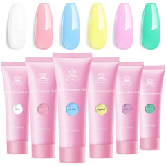 Makartt poly nail gel set pastel pink swatches for soft versatile nails