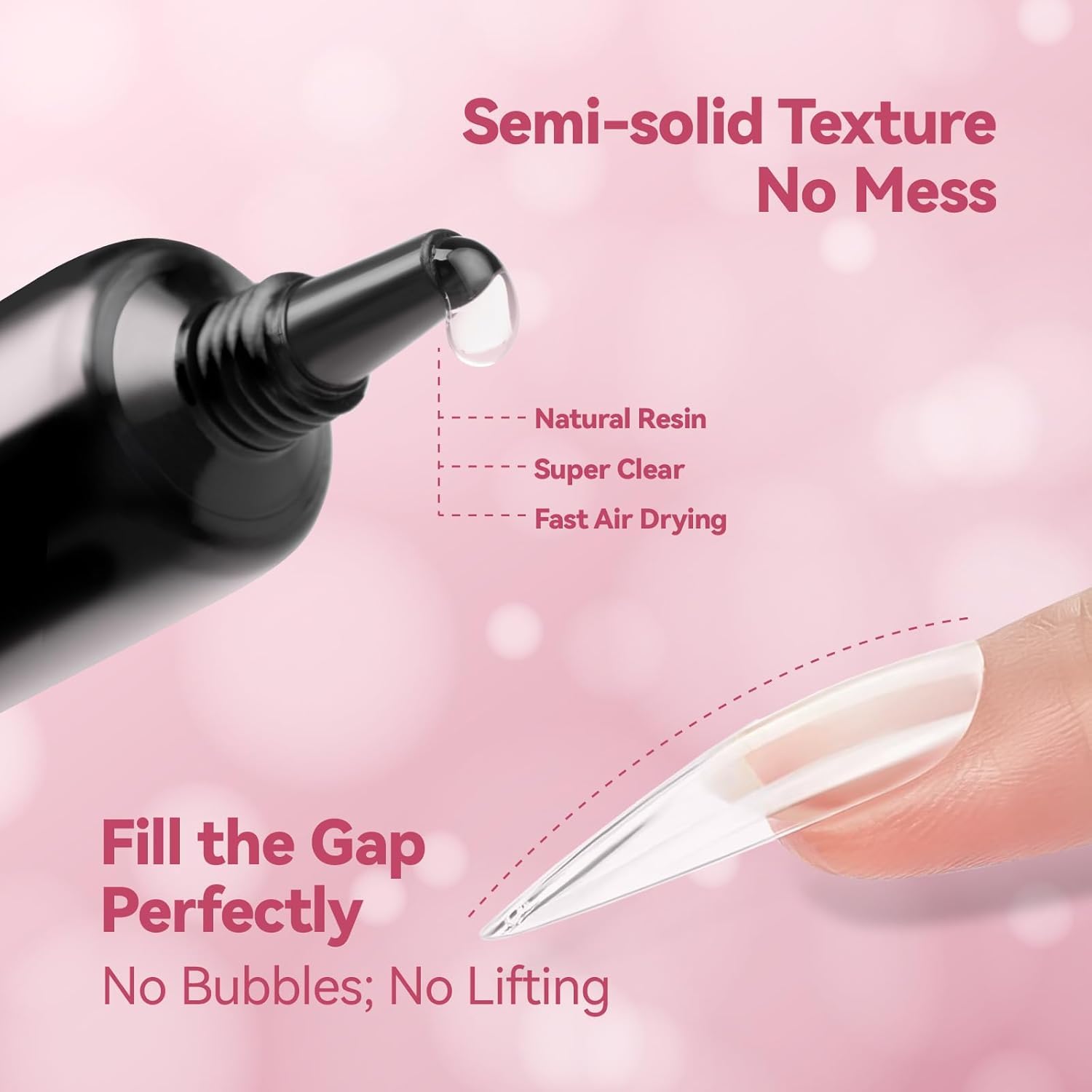 Makartt press-on toenails adhesion with semi-solid formula.