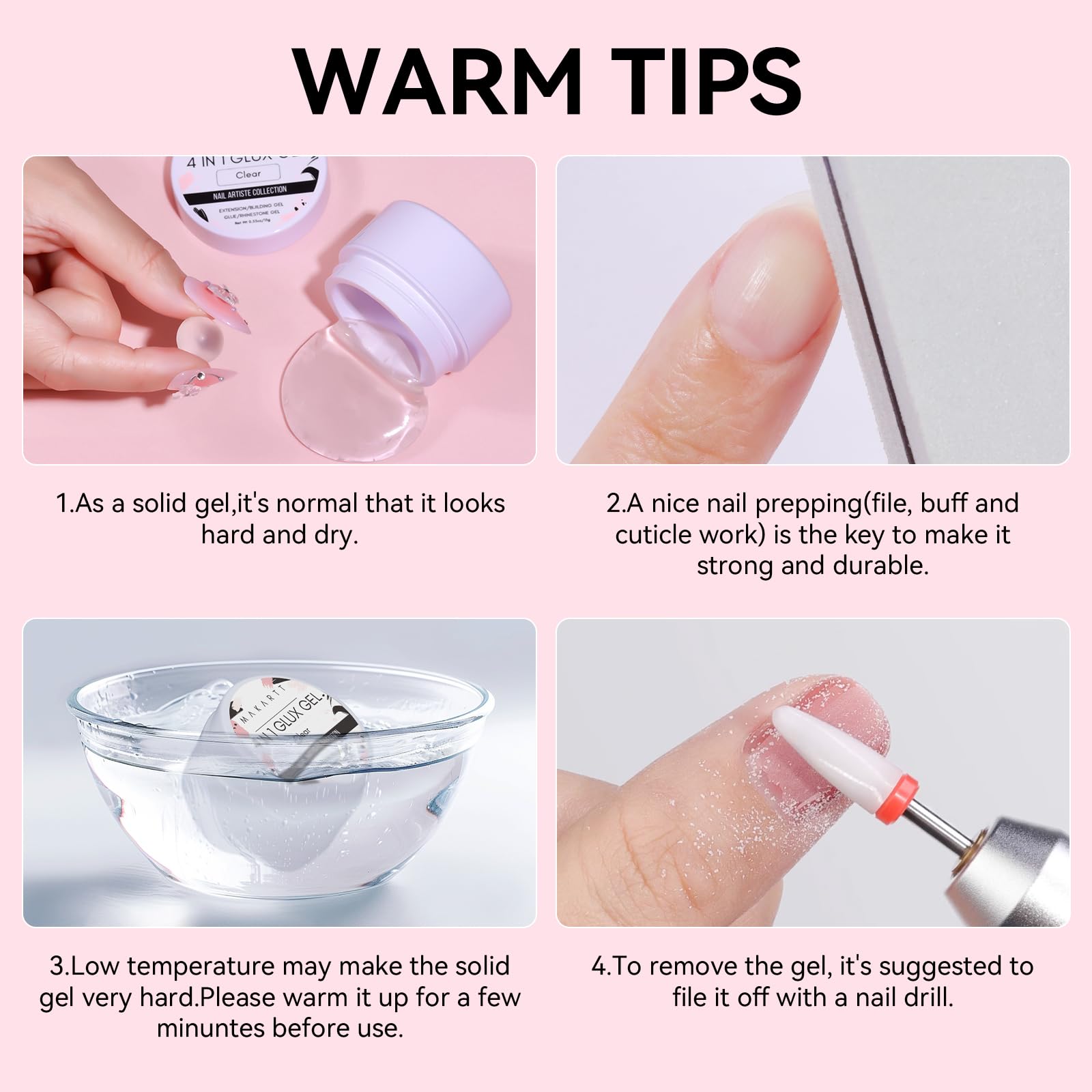 Makartt gel removal by filing makes fills simple.