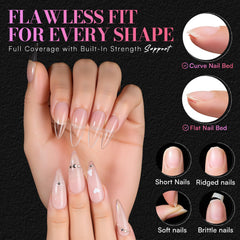 Makartt thickened front nail tips highlight durability for daily wear.