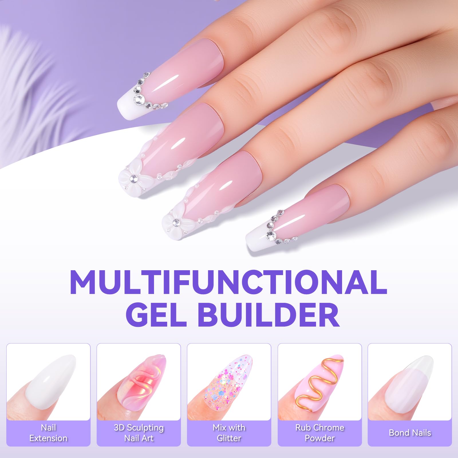 Makartt UV glue gel for secure acrylic tip adhesion