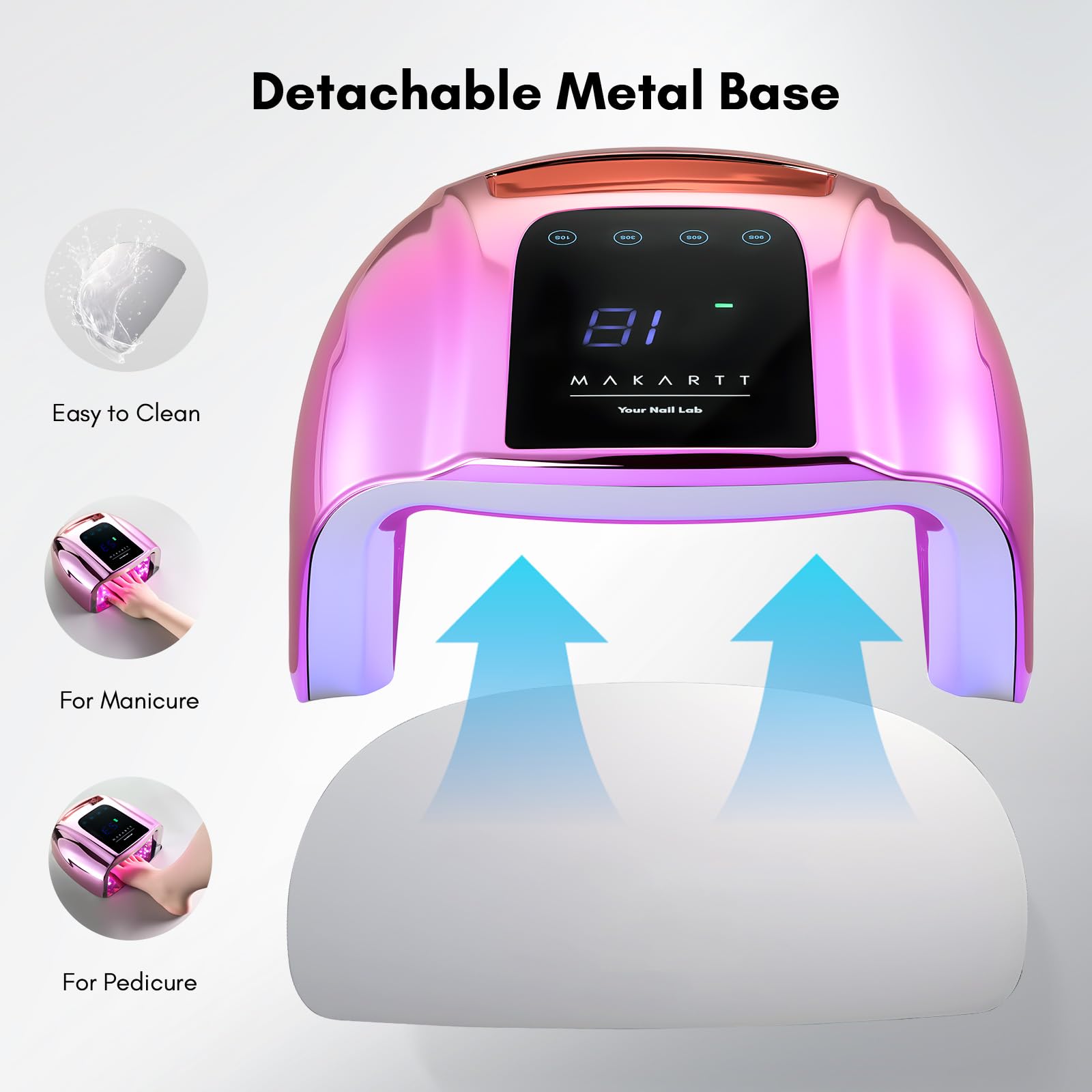 Makartt cordless rechargeable lamp powered by a large 15600mAh battery for mobility