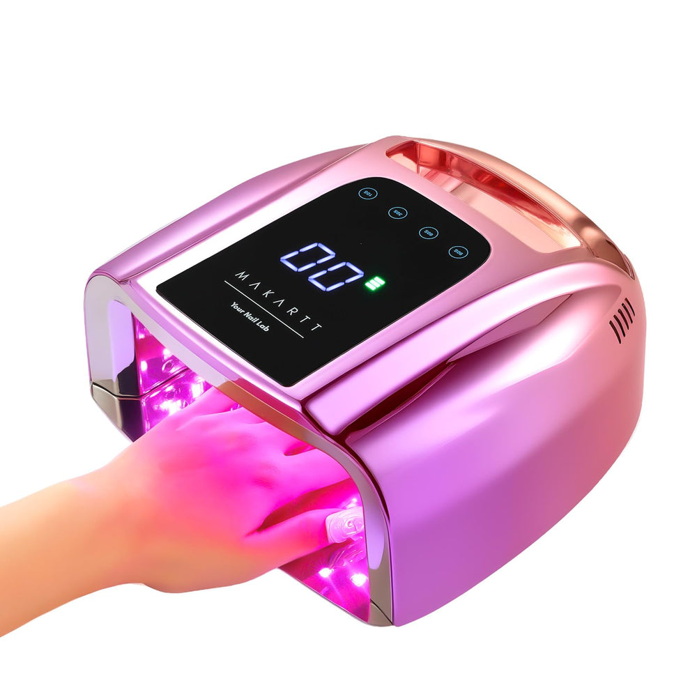 Makartt UV LED Nail Lamp front view with gradient purple finish for fast home curing