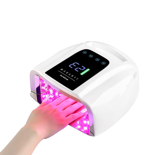 Makartt UV LED Nail Lamp front view showing compact design for home curing