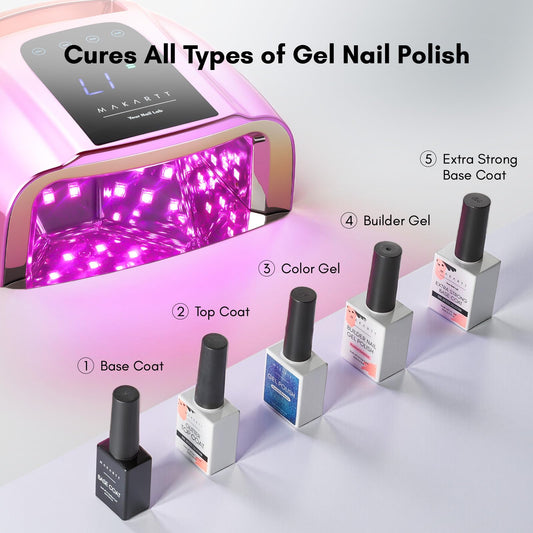 Makartt UV LED Nail Lamp interior showing 42 beads for broad gel curing range