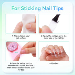 Makartt UV Nail Lamp pink during a gel polish curing session.