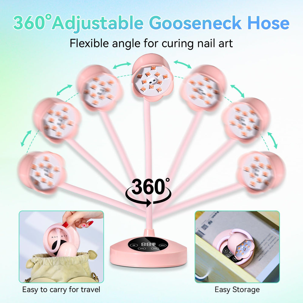 Makartt pink lamp activates with infrared sensor as hands approach.