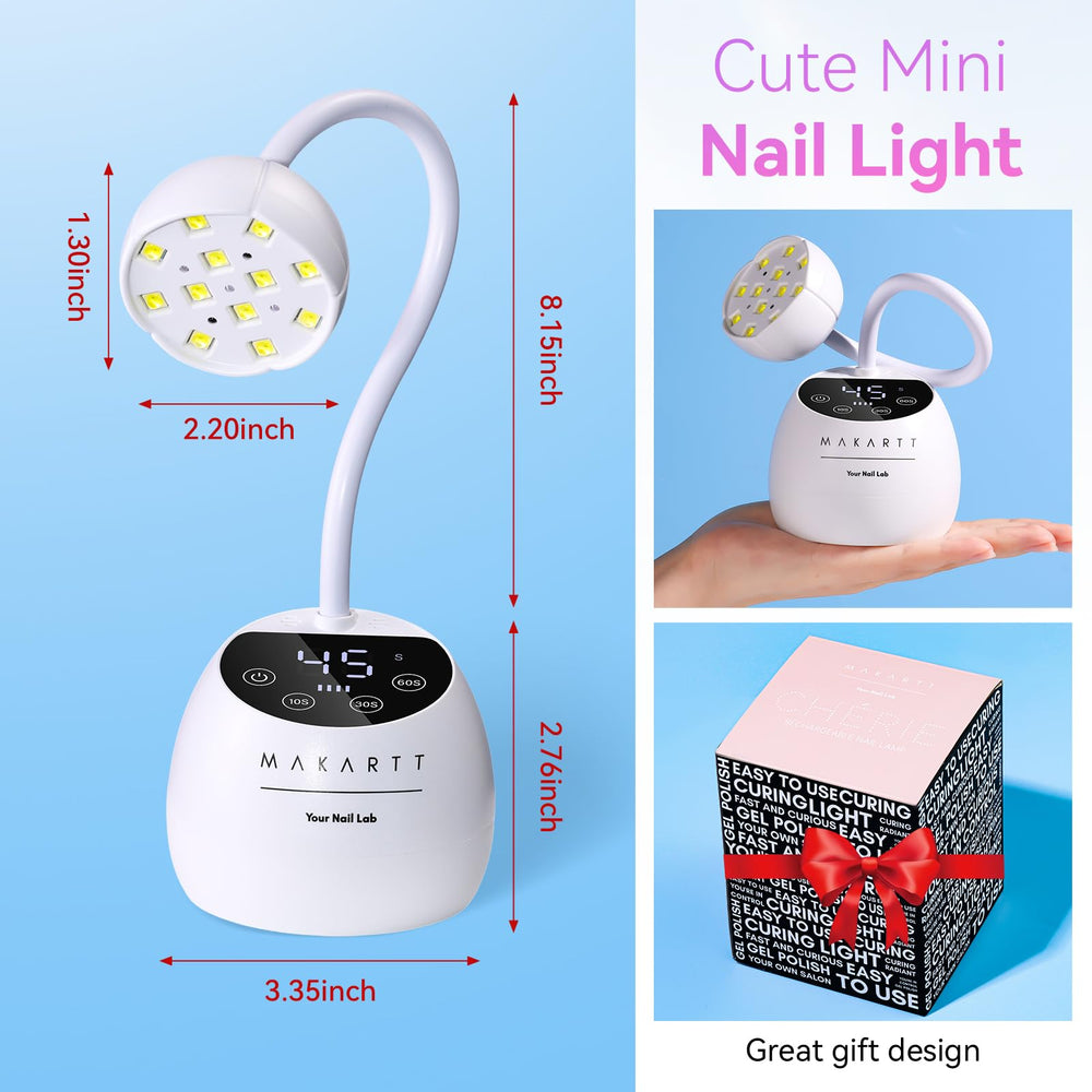 Makartt UV nail lamp white sleek aesthetic fits any space