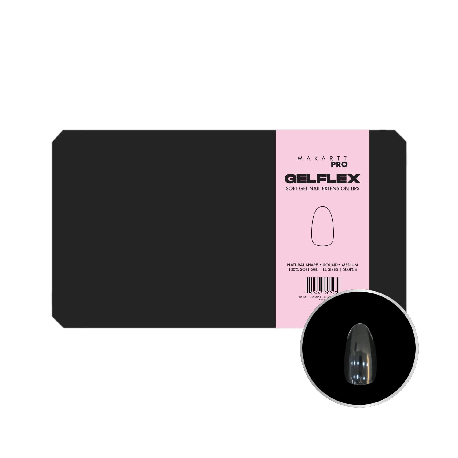 MakarttPro GelFlex tips in box front for fast, seamless extensions.