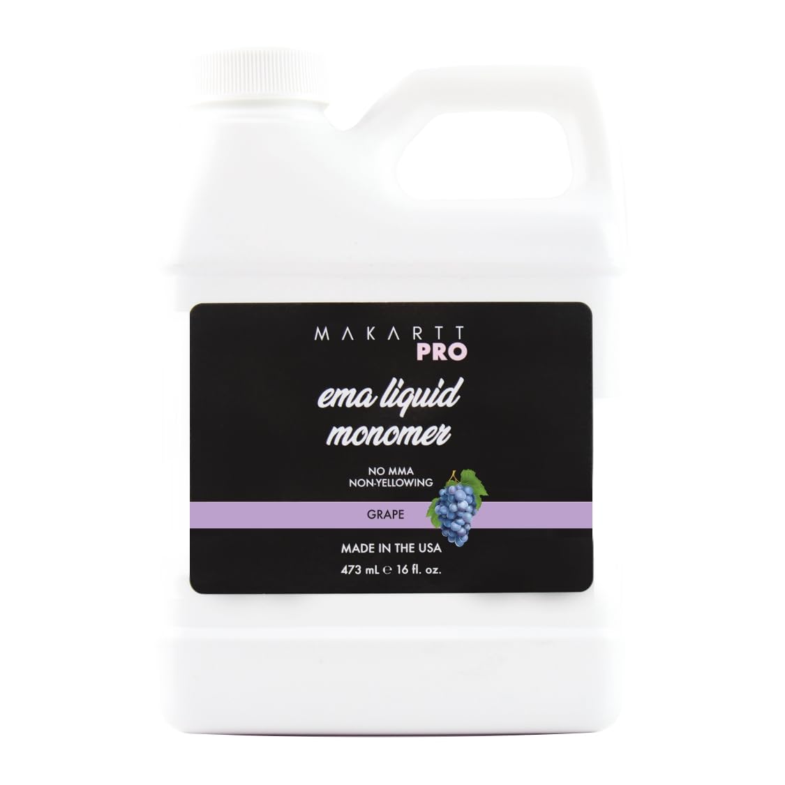 MakarttPro grape-scented monomer bottle 16oz with low odor for smooth acrylics