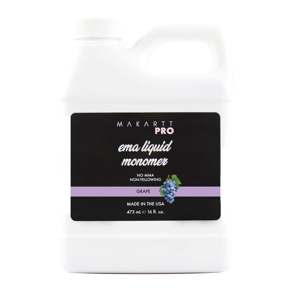 MakarttPro grape-scented monomer bottle 16oz with low odor for smooth acrylics