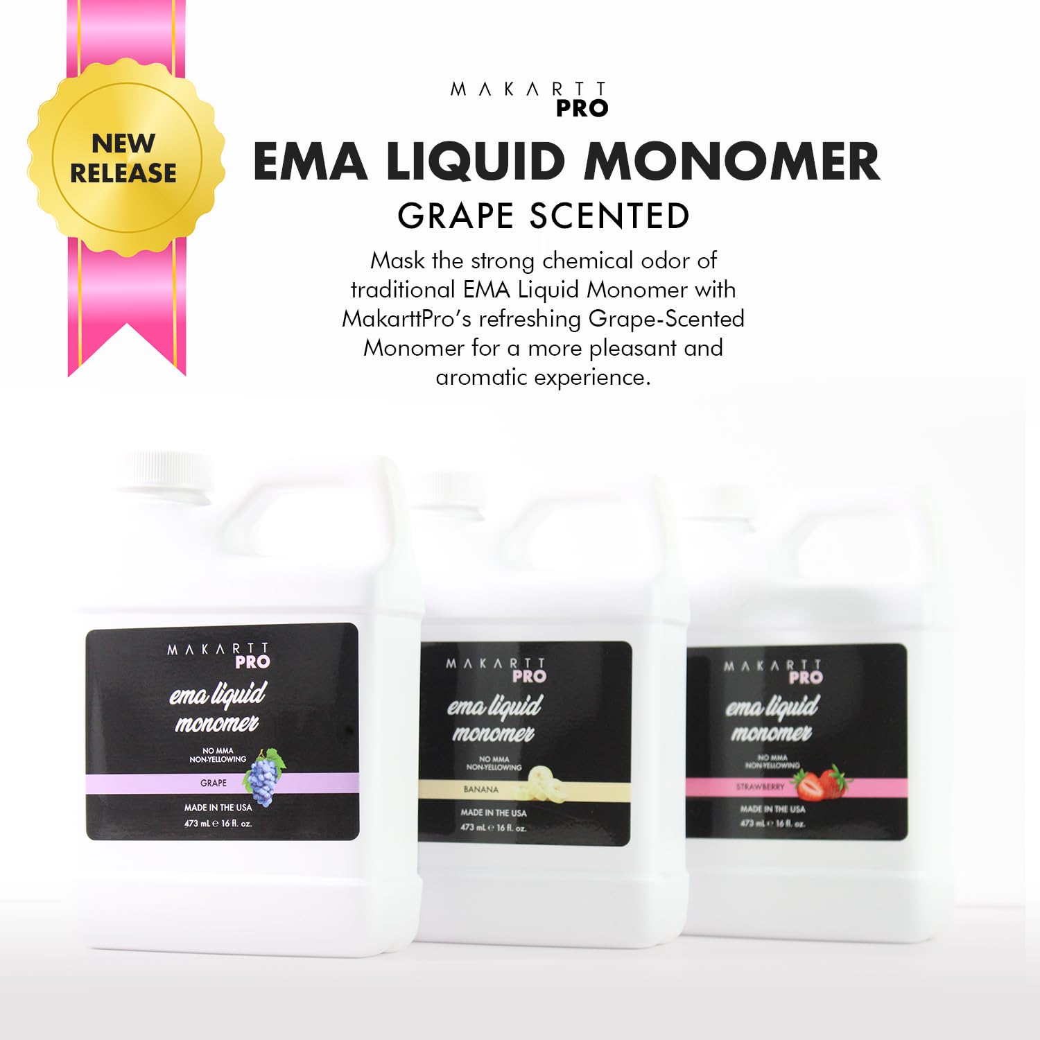 MakarttPro grape-scented monomer pour shows easy flow and reduced odor