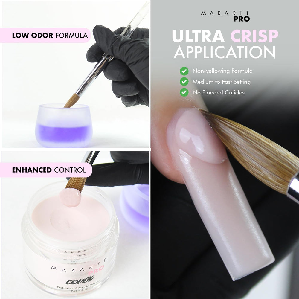 MakarttPro medium-fast setting monomer for efficient acrylic nail service.