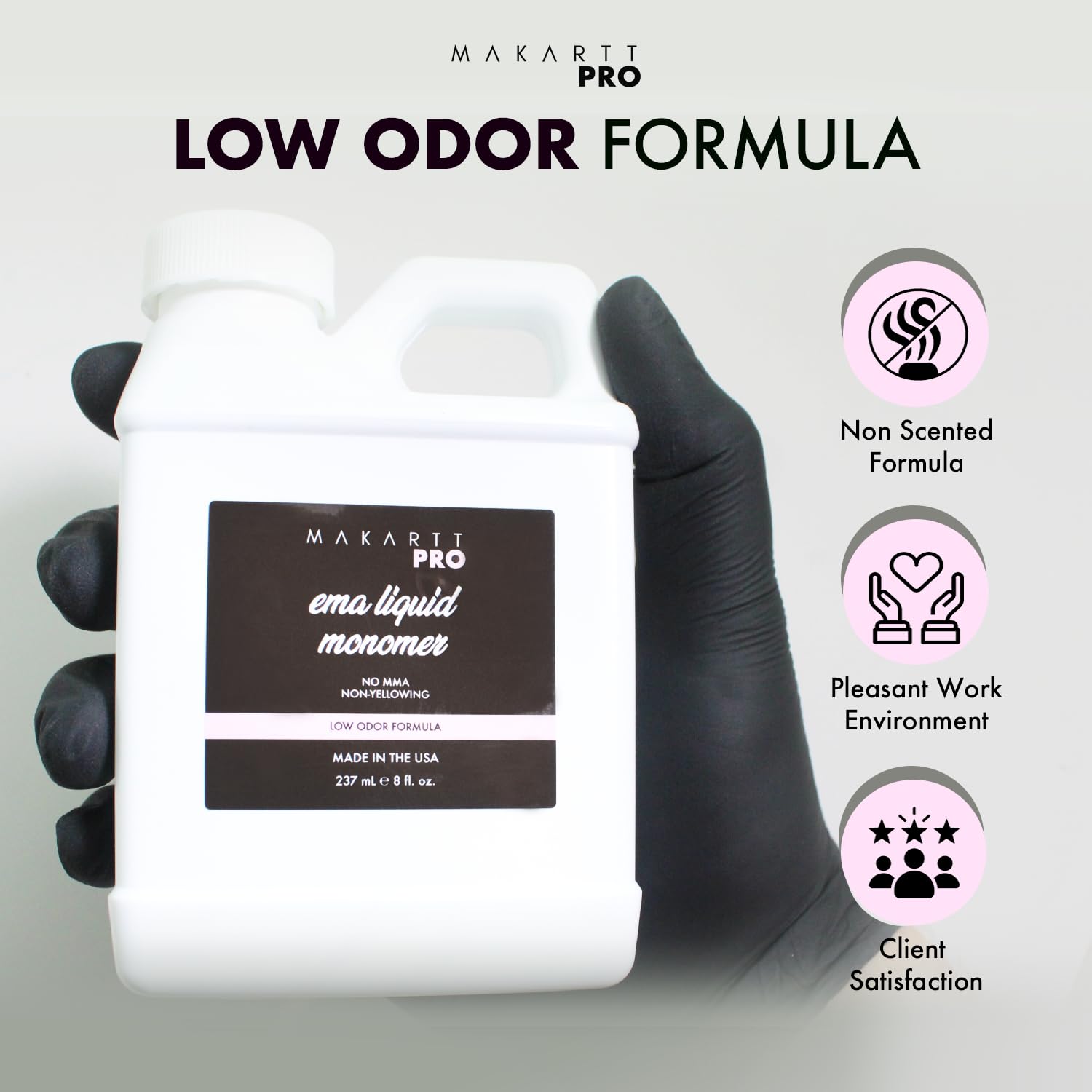 MakarttPro non-yellowing monomer finish preserves clear nail art.
