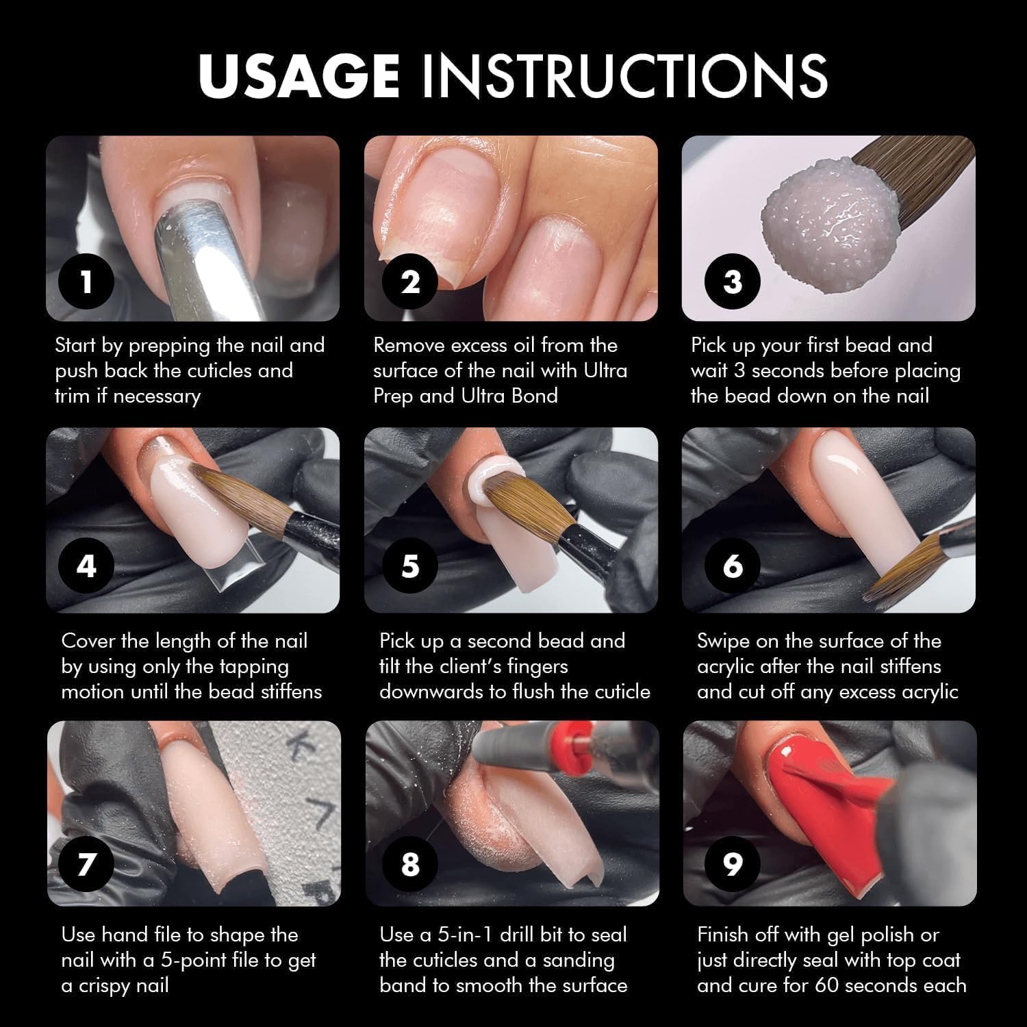 MakarttPro professional nail technician workstation featuring premium acrylic powder in use.
