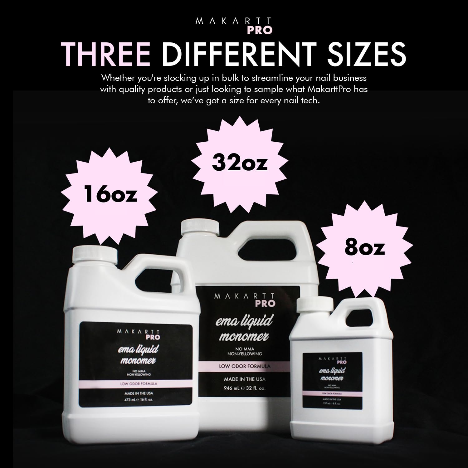 MakarttPro USA-made monomer supports professional nail services.