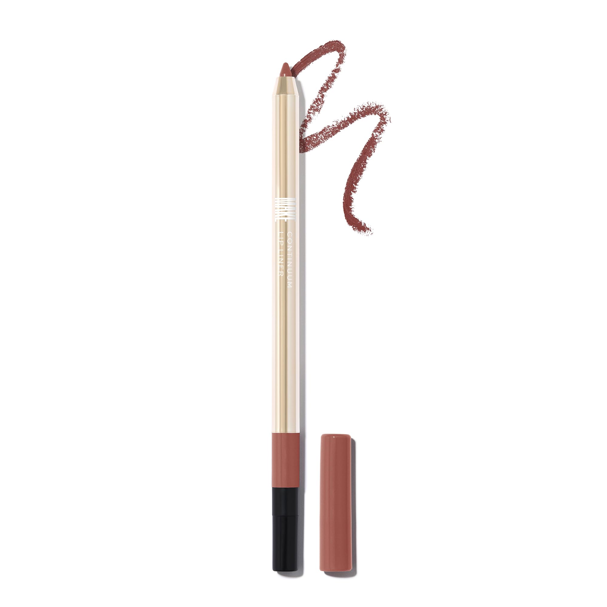 Outer packaging of MAKE Lip Liner Equilibrium for quick shade recognition and on-the-go use