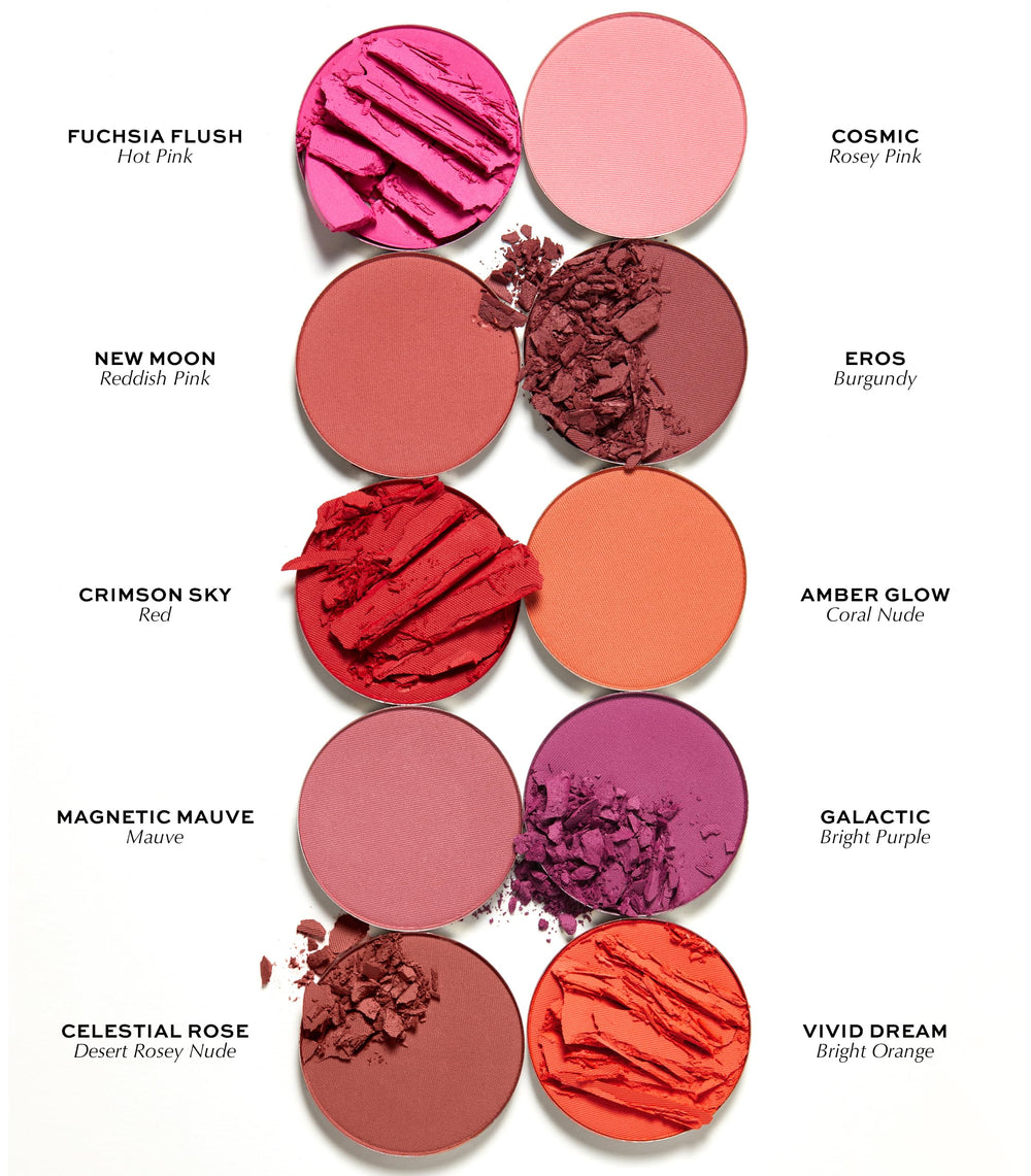 L.E.N.I. technology enhances potency and skin-friendly performance in MAKE Beauty blush.