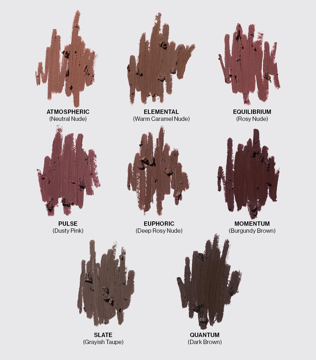 Lips wearing MAKE Lip Continuum Slate demonstrates long-lasting color