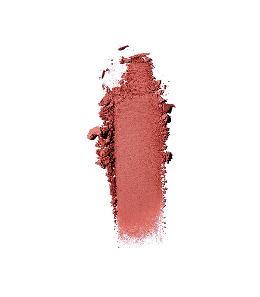 MAKE Beauty New Moon blush swatches demonstrate buildable, matte pink shade.