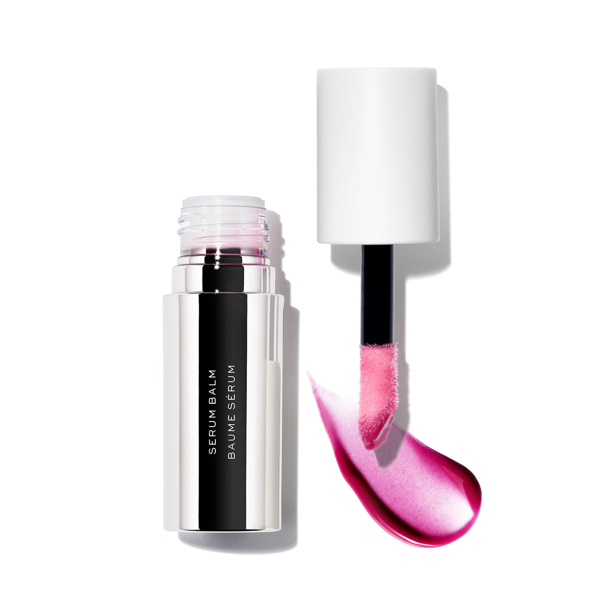 MAKE Beauty Serum Balm lip oil bottle delivering glossy hydration for lips