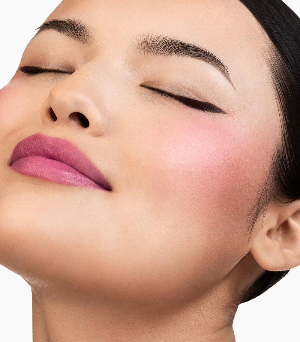 Effortless application shot shows seamless blending on cheek.