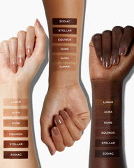 MAKE Beauty Skin Mimetic Bronzer Stellar formula hydrates with hyaluronic acid and ceramides