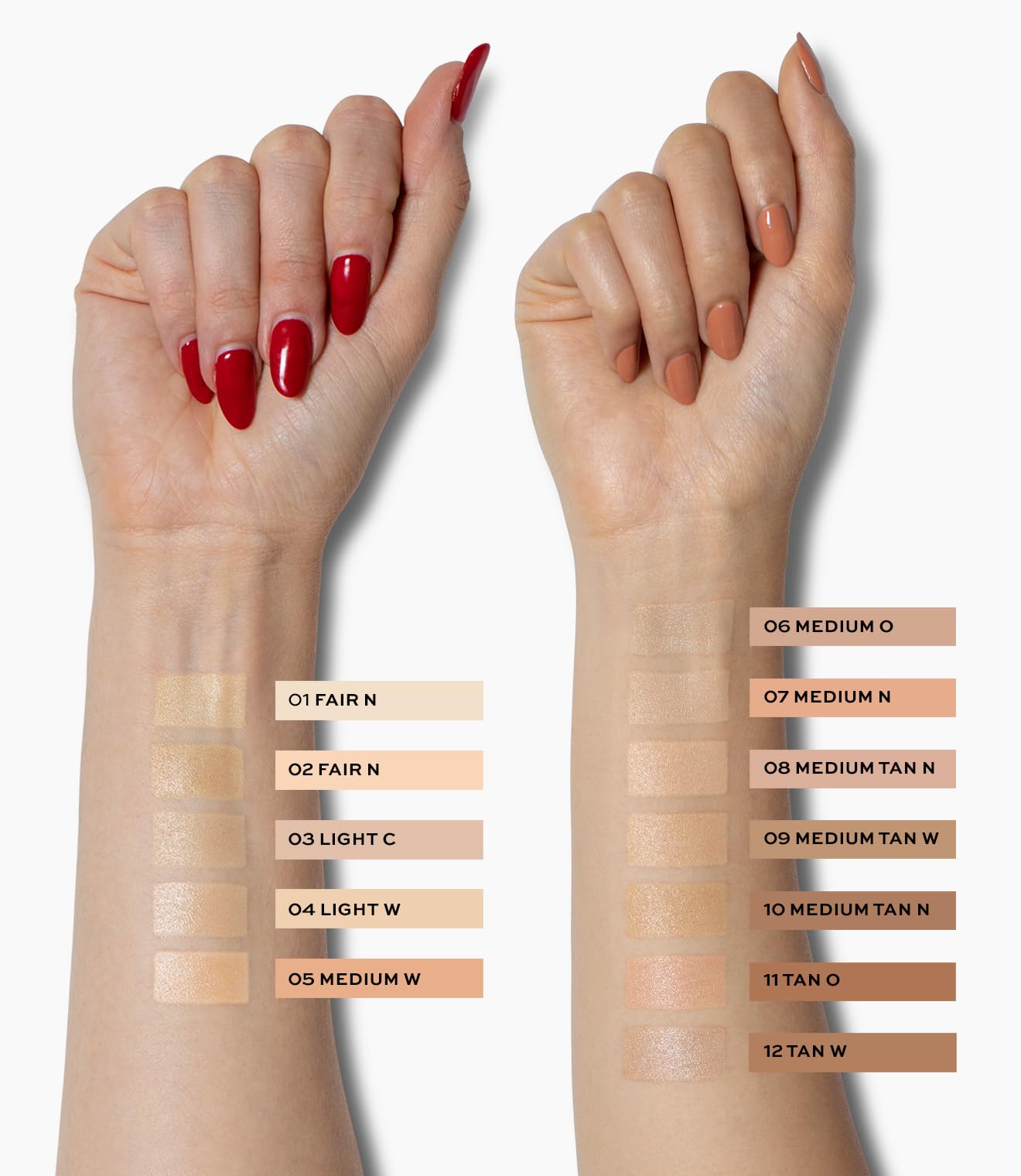 Fingertip blending MAKE Skin Mimetic Concealer for seamless finish.