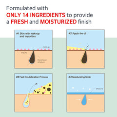 MAKEP:REM Safe Me deep clean pore scene suggests refined texture and clarity.