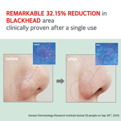 MAKEP:REM Safe Me makeup removal action demonstrates impurity dissolution on skin.