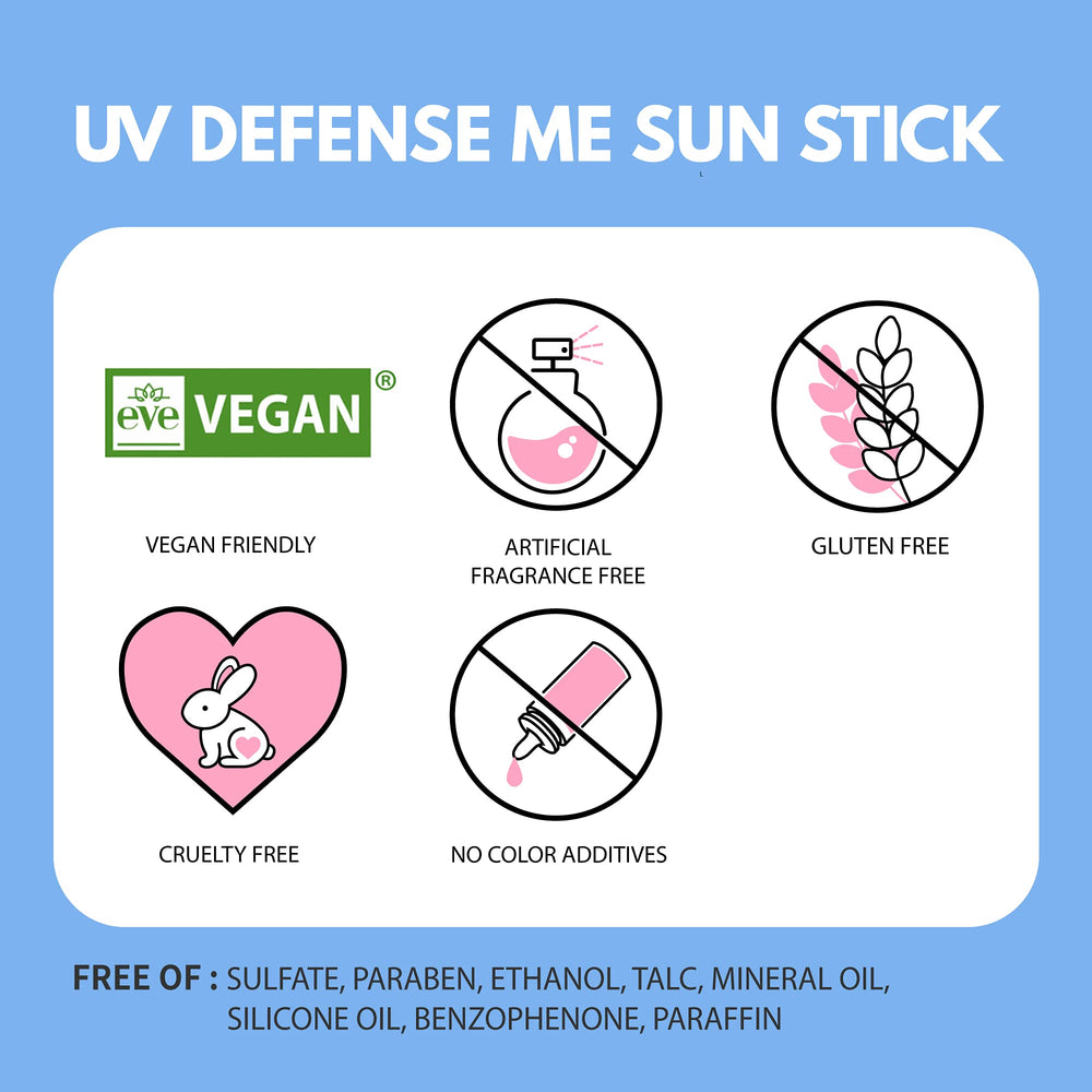 MAKEPREM UVA Defense Sun Stick application on hand for easy coverage