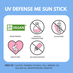 MAKEPREM UVA Defense Sun Stick application on hand for easy coverage