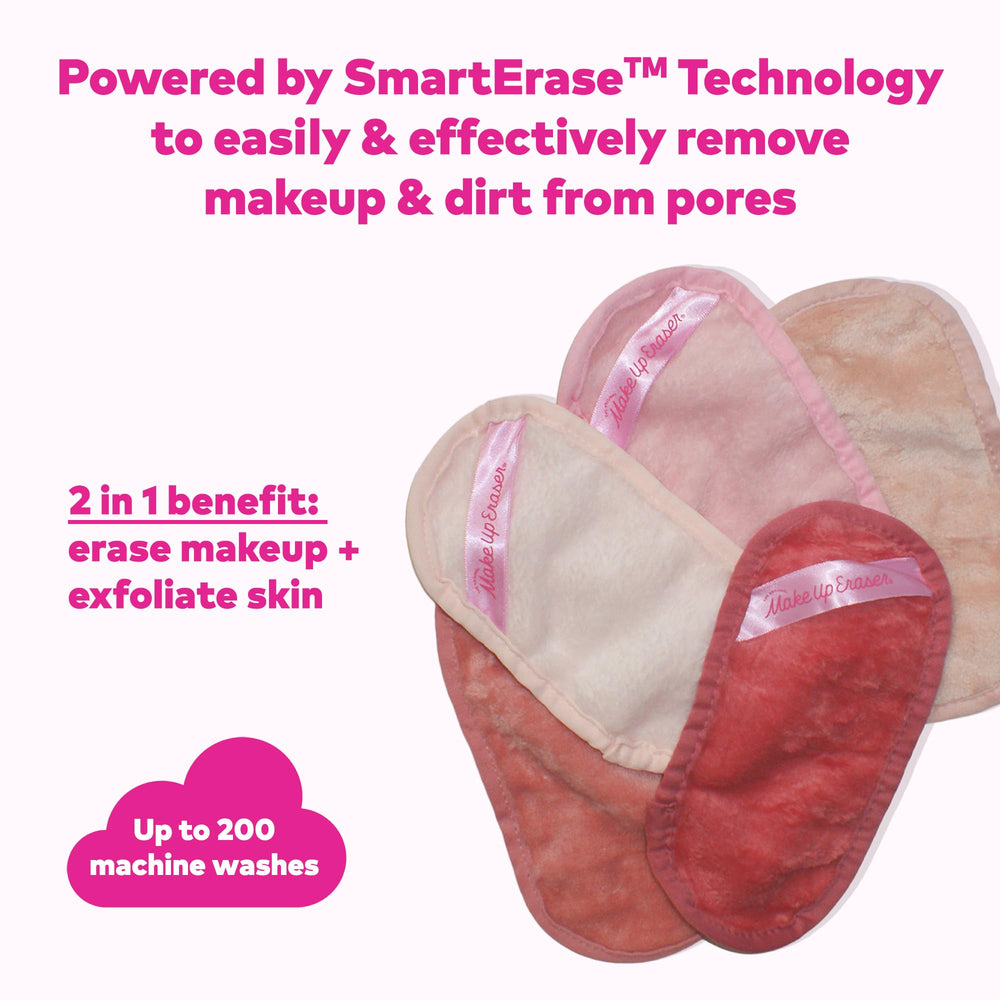 MakeUp Eraser cloud-soft fibers close-up shows gentle cleansing.