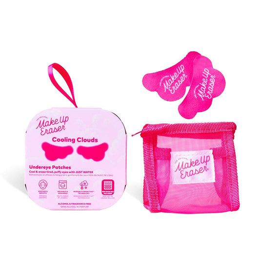 MakeUp Eraser Cooling Clouds under-eye patches set for instant cooling and soothing relief.